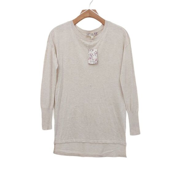 Pink Republic Womens Sweater Pullover Size Small  Beige Long Sleeve Crew Neck - Picture 1 of 7